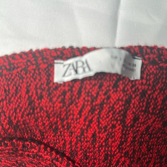 Zara Red and Black Knit Sweater Dress - Picture 3 of 12